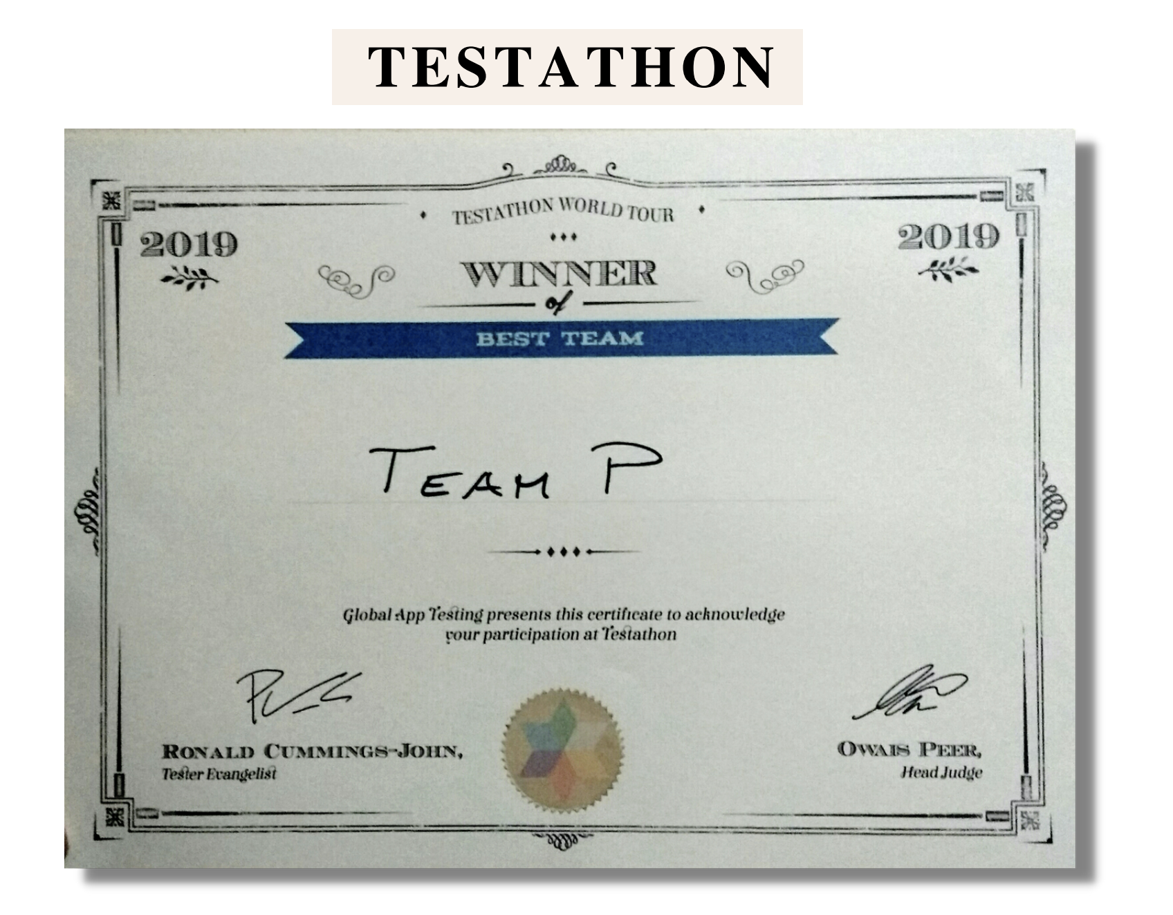 Testathon Winner