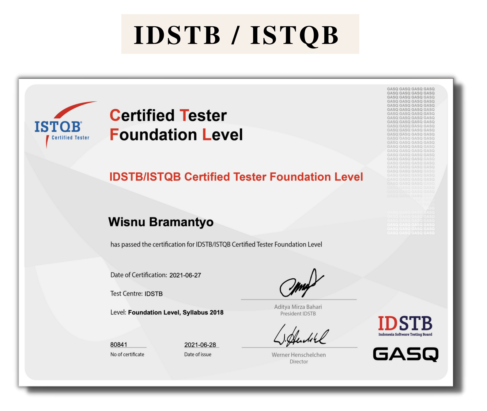 ISTQB CTFL Certification